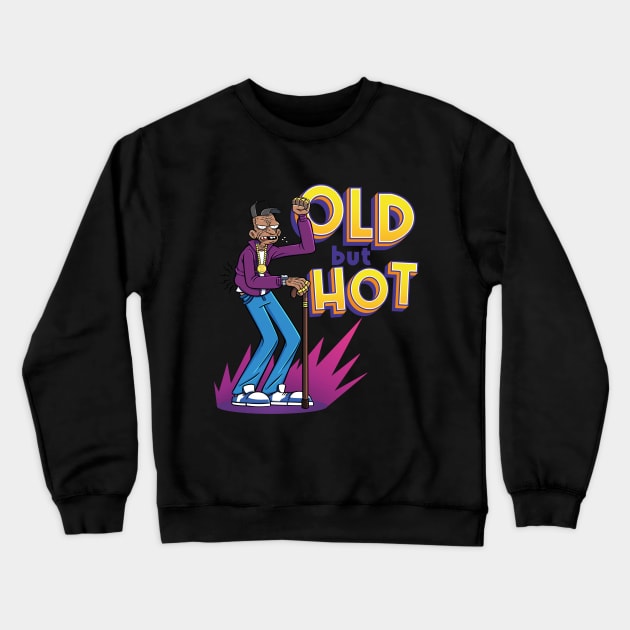 Old Hip Hop Grandpa Crewneck Sweatshirt by FictionFactory